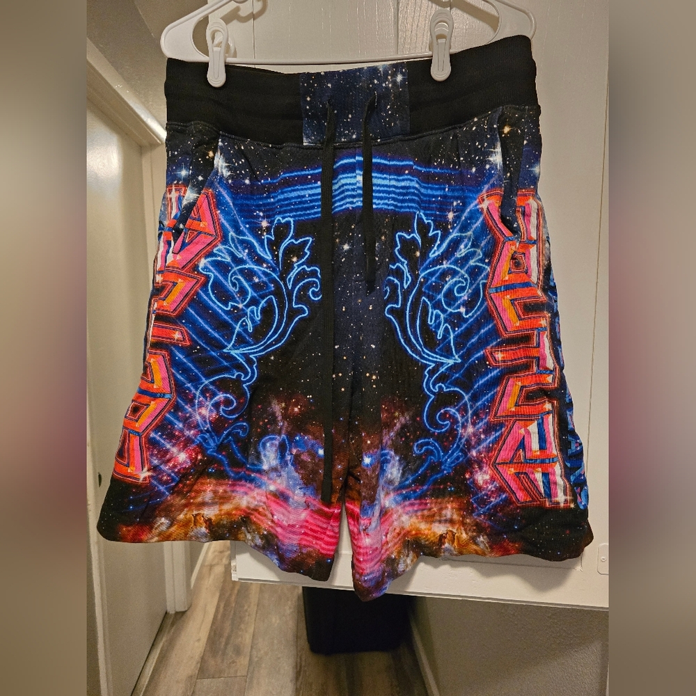 Versace Jeans Collection Black and Blue Cosmic Shorts